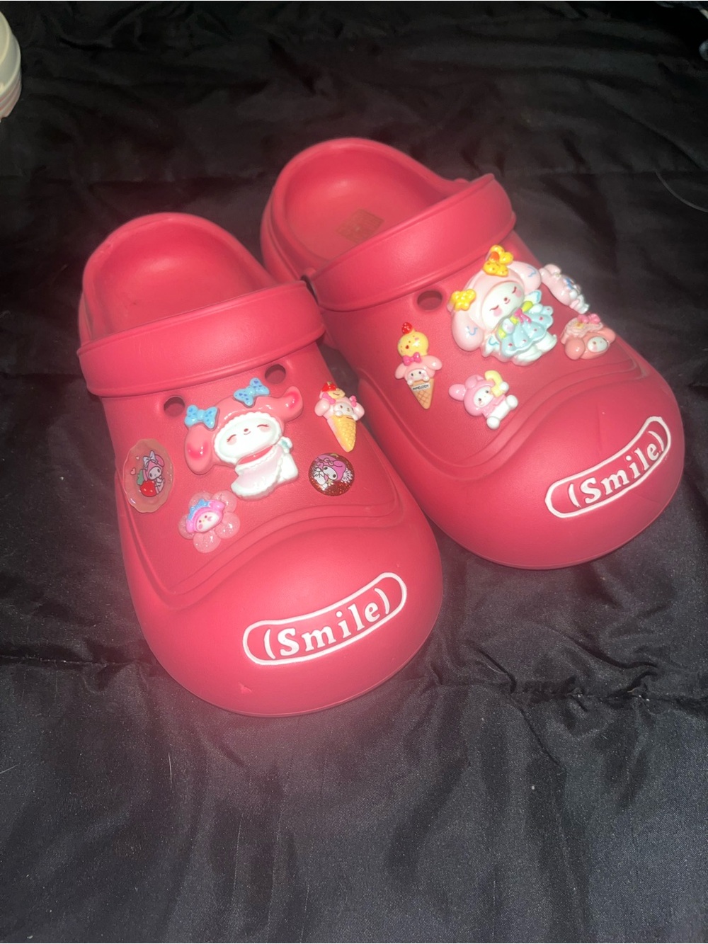 Custom Sanrio my melody Pink Slip-On crocs style Clogs with Charms (38-39) m6 w8